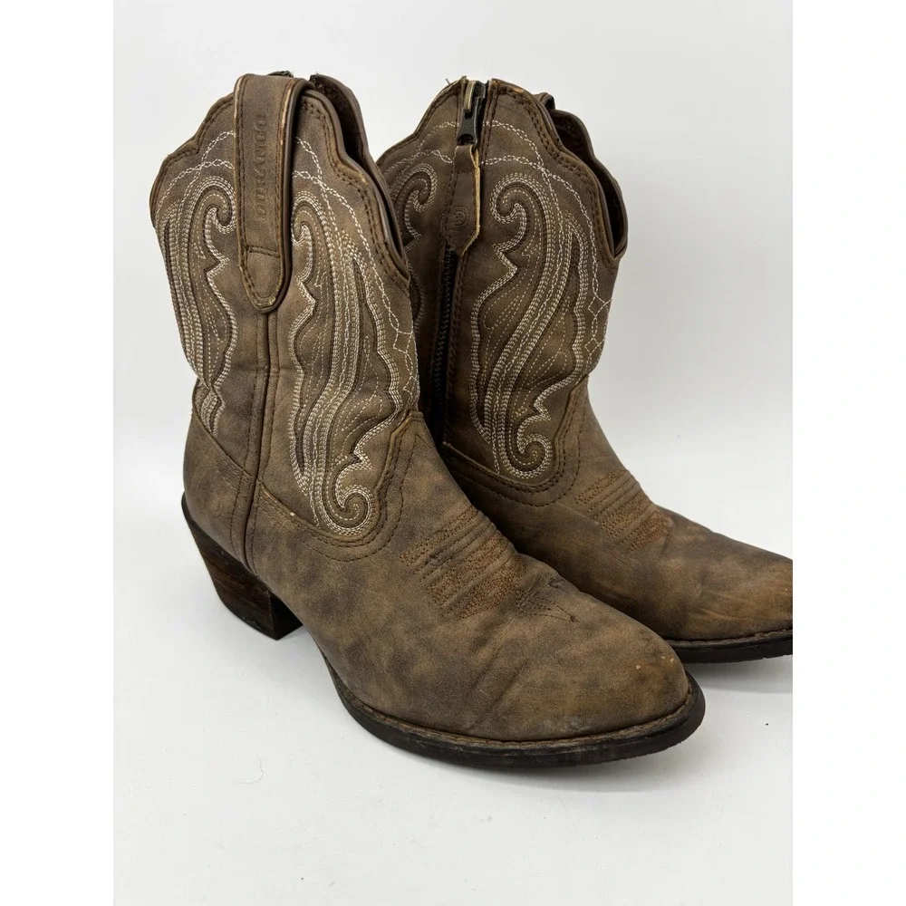 Durango Crush Short Ankle Cowgirl Boots Women's Size 6.5 US 36 EU 3.5 UK